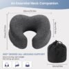 Travel Pillow,Breathe Easy Face Down Pillow,Desk Napping Pillow,Massage Pillow Face Down, Comfortable Breathable Cover,Stowable Pillows for Sleeping,Office,Car, Airport Travel Essentials (darkgray) - Image 5