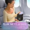 360° Support Memory Foam Travel Neck Support Pillow for Car and Airplane Sleeping; Ergonomic Pillow for Neck Pain Relief and Comfort; Airplane Neck Pillow for Traveling on Long Flight (Purple) - Image 6