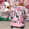 Travel Luggage Cover Suitcase Protector Fits 18-32 Inch Luggage Wheel Covers Patterned Travel Related Items Flower Luggage Protector Elastic Luggage Anti-scratch Suitcase Cover M - Image 3