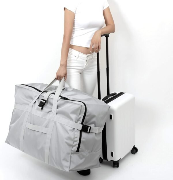 Extra Large Travel Duffel Bag with Trolley Sleeve Weekender Overnight Carry On Checked Luggage Bag Oversized Carry On Checked Luggage Bag Hospital Bag Tote Handbag Bag Anti Theft Travel Tote 28'',120L - Image 6
