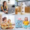 14oz Kids Insulated Water Bottle with 50pcs Anime Stickers, Stainless Steel Thermos Water Bottle for School Boys Girls - Image 8