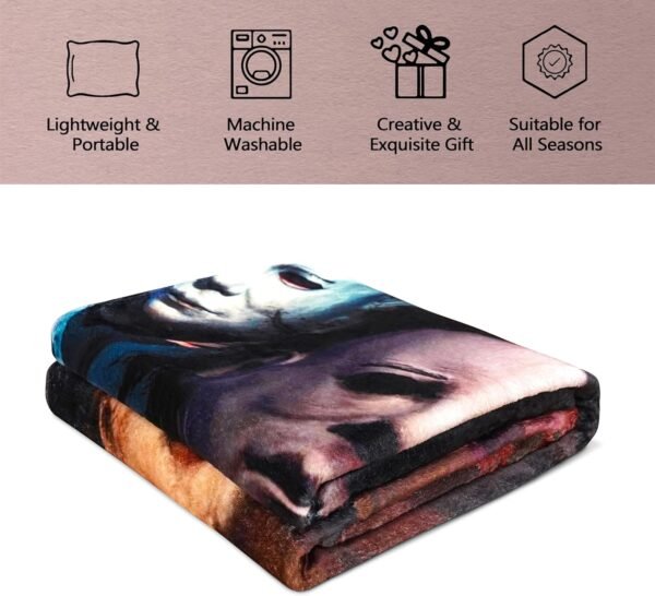 Halloween Blanket Classic Halloween Theme Throw Blanket for Adults Boys Girls Soft Cozy Plush for Couch Sofa Bed Travel Blanket 50x60 inch, Red - Image 7