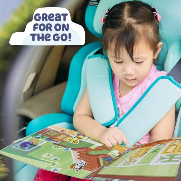 Horizon Group USA Bluey Sticker Playset, 2 Sticker Play Scenes, 35+ Reusable Puffy Bluey Repositionable Stickers for Kids, Perfect for Travel, Screen-Free Fun - Image 5