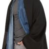 likemary Scarf for Men Winter - Cold Weather Travel Blanket Wrap - Large Blanket Scarf - Handmade Gift for Men - Striped Black Scarf