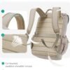BAGSMART College Laptop Backpack, Large Opening Travel Backpack for Women,TSA Approved Personal Item, Outdoor Backpack for 15.6 Inch Laptop, Water-Resistant Casual Daypack, Camel - Image 5