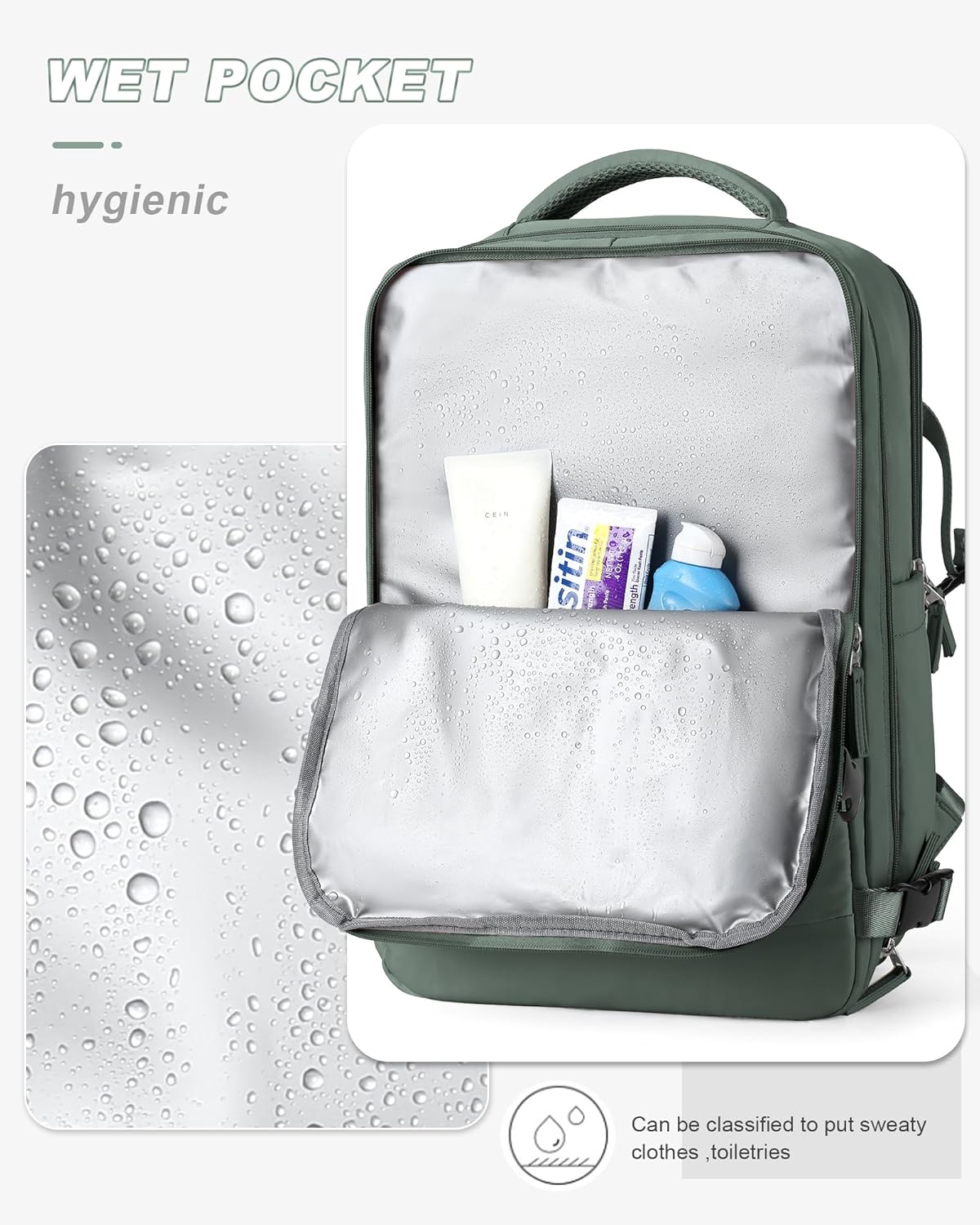 Travel Backpack For Women Men Airline Approved Carry On Bags For Airplanes Gym Bag With Shoe Compartment Backpack For Traveling On Airplane Waterproof Laptop Backpack College Travel Essentials - Image 5