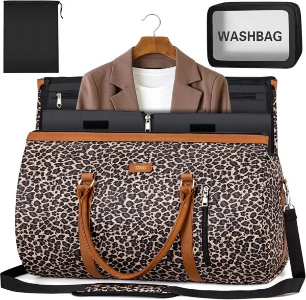 Garment Bag for Travel Convertible Carry On Garment Bag Large Travel Duffel Bags for Women 2 in 1 Hanging Suitcase Suit Travel Bags for Women & Men 3pcs Set - Image 8