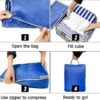 Storage Master Compression Packing Cubes Travel Accessories Packing Organizers Compression Bags for Travel, Travel Essentials Compression Cubes for Luggage Suitcases (Blue) - Image 4
