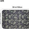 forestfish Portable Travel Blanket Airplane Compact with Bag, Fleece Throw Blanket Cozy Soft for Camping Train 60" x 40", Flower - Image 3