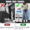 Travel Belt for Luggage, Add a Bag Luggage Straps Suitcase Travel Belt Over Handle for Carry On Bag, Adjustable 2-in-1 Elastic Luggage Belt Bag Bungee Travel Essential Accessories(DK-Purple) - Image 6