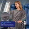 Travelrest 4-in-1 Premier Class Travel Blanket with Zipped Pocket - Soft & Luxurious - Also Use As Lumbar Support or Neck Pillow (Includes Stuff Sack) - Image 5