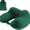 Inflatable Travel Pillow, Comfortable & Supportive Neck Pillow for Traveling, Pain Relief Sleeping Neck Pillows for Airplanes/Cars/Buses/Trains/Office Napping (Green)