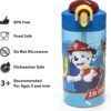 Zak Designs PAW Patrol Kids Water Bottle with Spout Cover and Built-in Carrying Loop, Durable Plastic, Leak-Proof Water Bottle Design for Travel (16 oz, 2-Pack, Non-BPA, Marshall) - Image 6