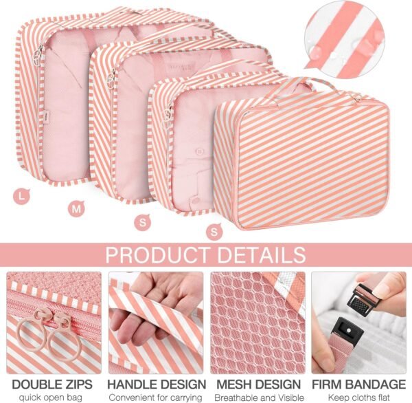 KPX Packing Cubes for Travel, Travel Luggage Packing Organizers, Travel Accessories Large Toiletries Bag for Clothes Shoes Cosmetics Toiletries - Image 3