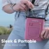 Travel Water Bottle | Flat Water Bottle With Strap | Leak Proof Slim Water Bottles For Travel | BPA Free Water Flask | Ultimate Square Water Bottle With Sleve 18 oz (Rose Pink) - Image 2