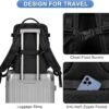 coofay Travel Backpack For Women Men Airline Approved Carry On Backpack Flight Approved Waterproof Sports Luggage Backpack Casual Daypack Small Hiking Backpack Black Backpack - Image 7