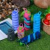 Collapsible Water Bottle 6 Pack Silicone Foldable Water Bottle with Carabiner BPA Free Expandable Water Bottle 500ml Leak Proof Portable Sport Water Bottle for Travel Gym Camping Hiking (Colorful) - Image 7