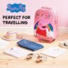 Peppa Pig Kids Suitcase for Girls Foldable Trolley Hand Luggage Bag Carry On Travel Bag with Wheels Cabin Bag Wheeled Bag with Handle Trolley Suitcase for Kids - Image 2