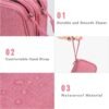 FYY Electronic Organizer, Travel Bag, Pouch, Carry Case Portable Waterproof Double Layers for Cable, Cord, Charger, Phone, Earphone Pink - Image 4