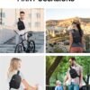 Crossbody Bags for Women Men - Travel Sling Backpack with Water Bottle Pocket, Multipurpose Chest Cross Body Shoulder Bag, Hiking Casual Daypack for Women Men - Black - Image 6