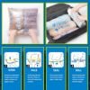 HIBAG 12 Compression Bags for Travel, Travel Essentials Compression Bags, Vacuum Packing Space Saver Zipper Bags for Cruise Travel Accessories (12-Travel) - Image 5