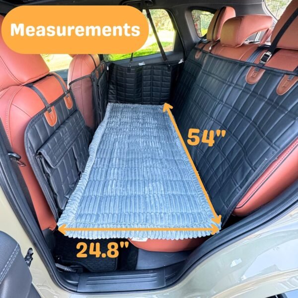 Deluxe Dog Bed Grey, Pad Topper, Pet Bed Mat, Non-Slip Bottom, Couch Cover Blanket, Dog Travel Bed, Custom Fit Cushion for Backseat Extenders, and Seat Covers - Image 7