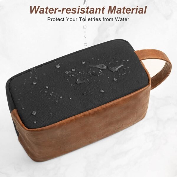 Travel Toiletry Bag for Men, Hanging Toiletry Organizer, Water Resistant Shaving Kit with Large Capacity for Travel Accessories (Black) - Image 5