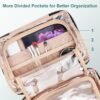 Everfun Hanging Travel Toiletry Bag for Women Traveling With Leakproof Compartment Makeup Cosmetic Organizer Dopp Kit Travel Accessories Essentials Must Have - Image 6