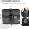 Perilogics Luggage Travel Cup Holder Hands Free Drink Caddy for Suitcase Handle. Perfect Airplane Travel Essential Accessory Gift for Frequent Traveler, Flight Attendant or with Children (Dark Gray) - Image 8