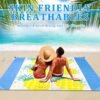 Waterproof Sandproof Beach Blanket-Extra Large,Lightweight,Durable,Perfect for Travel,Hiking,Camping,Vacation Beach-Includes 4 Stakes and Carry Bag (Pineapple) - Image 4