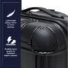 Ben Sherman Nottingham Lightweight Hardside 4-Wheel Spinner Travel Luggage, Charcoal, 24-Inch Checked - Image 4
