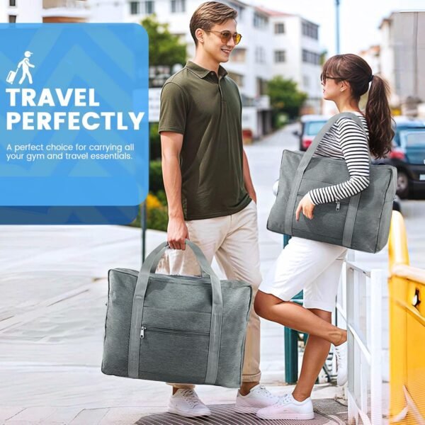 Personal Item Travel Bag, Carry on Tote Bag for Airlines 18x14x8, Weekender Overnight Bags for Men Women Airport Essentials - Image 6