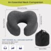 Travel Pillow, Neck Travel Pillow, Napping Pillow,Memory Foam Neck Travel Pillow, for Airplane Sleeping Neck Support,A Versatile and Exquisite Neck Pillow (Black) - Image 5