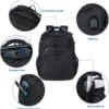 KROSER TSA Friendly Travel Laptop Backpack 18.4 inch XXXL Gaming Backpack Water-Repellent College Daypack Business Backpack with RFID Pockets & USB Port for Men/Women-Black - Image 4