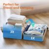Vacuum Luggage Storage Bags with Cordless Electric Portable Pump, Double Zipper Sealed Space Saver Bag, Compression for Clothes, Bedding and Travel Essentials（12 Pack Comb） - Image 4