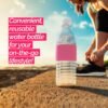 Copco Hydra Reusable Tritan Water Bottle with Spill Resistant Lid and Non-Slip Sleeve, 16.9-Ounce, Pink - Image 2