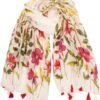 YOUR SMILE Large Boho Scarf for Women Lightweight Floral Printed Scarves Fall Winter Fashion Fringed Shawl wraps