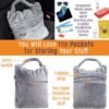 Travel Blanket – Wearable Compact Airplane Blanket - Double Zippered Pockets for Storage –Soft, Lightweight, Packable, & Cozy Throw Blanket for Travel, Car – Easy to Carry & Fold Up - Image 4