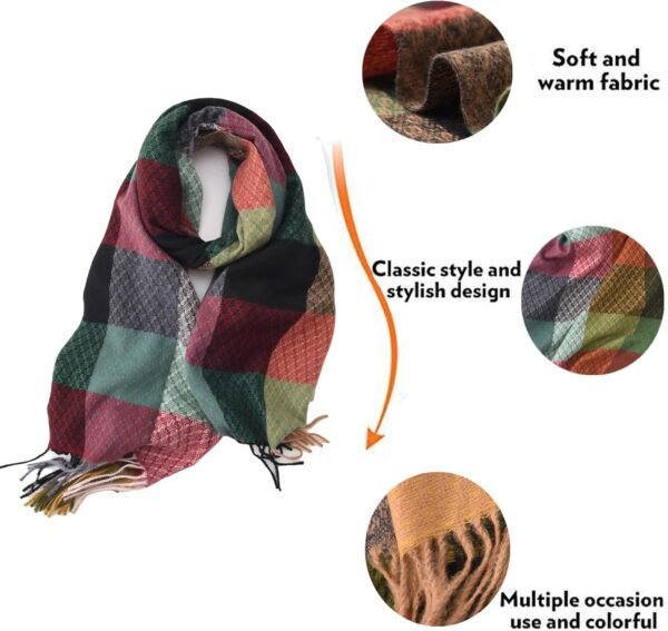 Women's Winter Scarf Fashion Pashmina Shawls and Wraps Soft Warm Long Large Scarf - Image 5