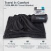COCOON - Coolmax Travel Blanket | Compact Throw Blanket for Camping and Hiking | Fits in Backpack | Attaches to Luggage | Travel Essential | Fast Drying (Regular 70" x 55"- Black) - Image 5