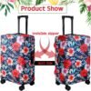 Amylove 3 Pcs Suitcase Covers Protective Washable Suitcase Protector Anti Scratch Luggage Cover Protector for 18-28 Inch Luggage (Floral) - Image 4