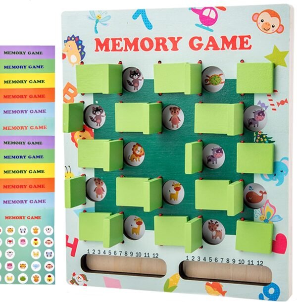 Matching Memory Game for Kids Age 3 4 5 6 7 8 Year Old, Wooden Board Game Travel Toys for Boys Girls, Fun Road Trip Essentials/Airplane Activity/Camping Game,Toddler Christmas Birthday Gifts - Image 9