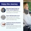 TRAVELREST Nest Memory Foam Travel Pillow & Neck Pillow - Advanced Neck Support for Long Flights - Patented Design for Optimal Relaxation - Long Travel - Unmatched Sleep - Washable Cover - Gray - Image 3