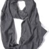 Infinity Loop Solid Color Scarf With Hidden Zipper Pocket For Women - Lightweight Travel Neck Wrap