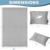 3 in 1 Travel Pillow and Blanket Set - 280 GSM Travel Blanket Airplane Compact with Bag, Inflatable Travel Pillow, Packable Airplane Blanket, Luggage Sleeve & Backpack Clip (Light Grey) - Image 7