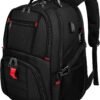 YOREPEK Travel Backpack, Extra Large 50L Laptop Backpacks for Men Women, Water Resistant College Backpacks Airline Approved Business Work Bag with USB Charging Port Fits 17 Inch Computer, Black