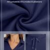 Glamaker Women's 2 Piece Sets Outfits Casual Long Sleeve Sweatsuits Polo Top and Wide Leg Pants Matching Sets - Image 6