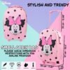 Disney Stitch Foldable Suitcase for Girls - Minnie Mouse Wheeled Cabin Bag with Handle for Travel - Image 4