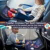 Airplane Seat Extender for Kids, Toddler Airplane Bed with Side Pocket for Baby Airplane Travel Essentials Portable Travel Bed for Flying Flight (Blue Airplane Seat Extender 1 Pack) - Image 6