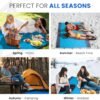 Lightweight Beach Blanket - Oversized 107" x 77" - Waterproof Sandproof - Double Anchored for Fun Leisure Beach Blanket - with Stake and Pouch - Durable Sand Beach Mat - Image 4